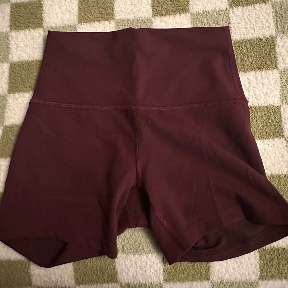 Maroon align shorts